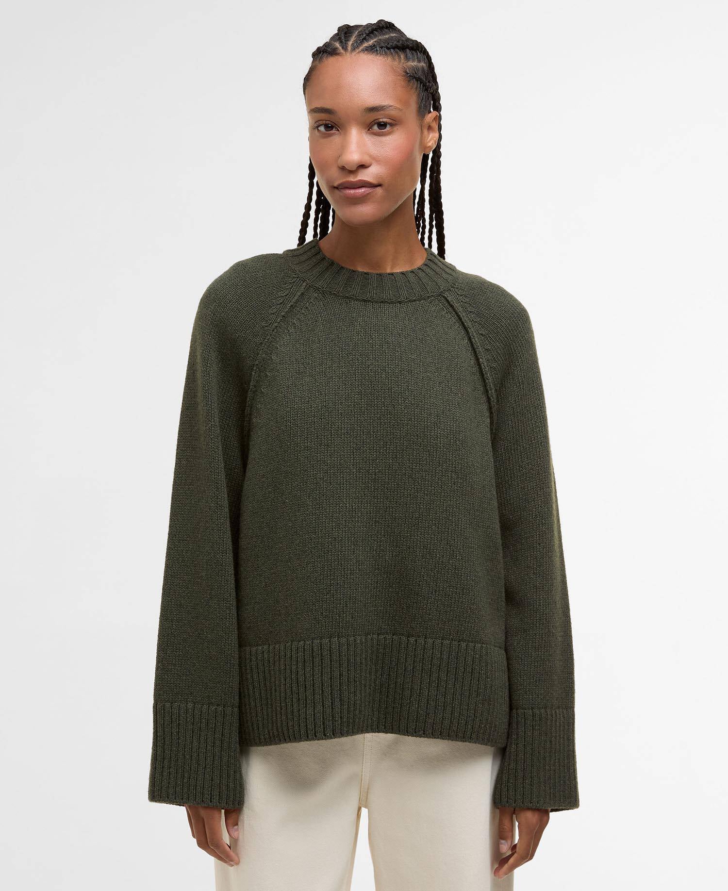 Ashdon Crew Neck Jumper Sage image number 0