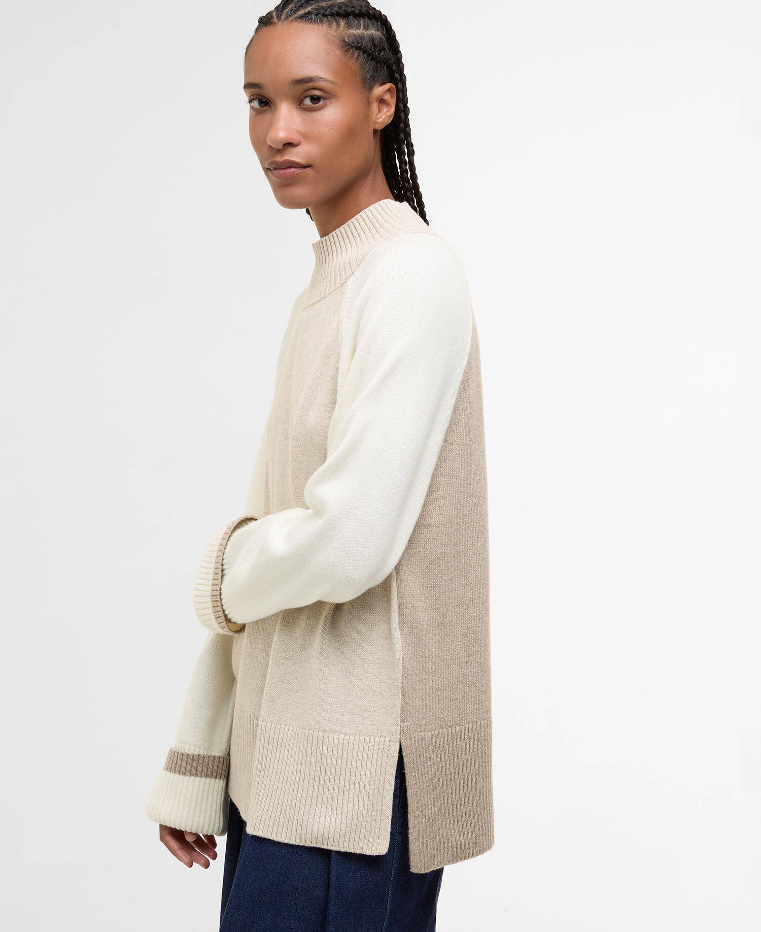 Wren Wool-Blend High-Neck Jumper Oat Multi image number 3