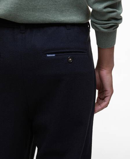 Pantaloni in misto lana dalla vestibilità comoda Navy Pantaloni in misto lana dalla vestibilità comoda Navy