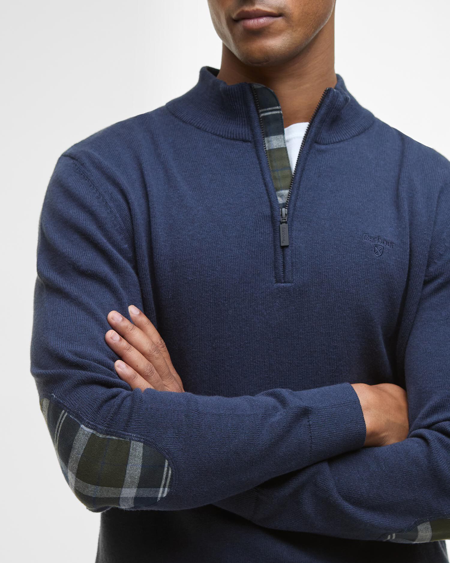 Avoch Quarter-Zip Jumper Navy Marl