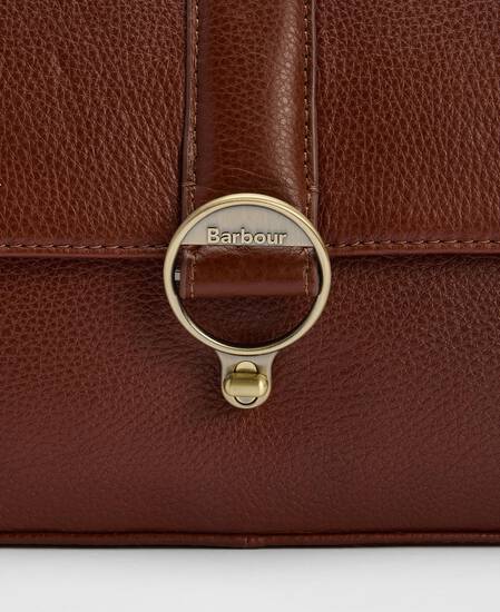 Borsa a tracolla in pelle Rosa Brown