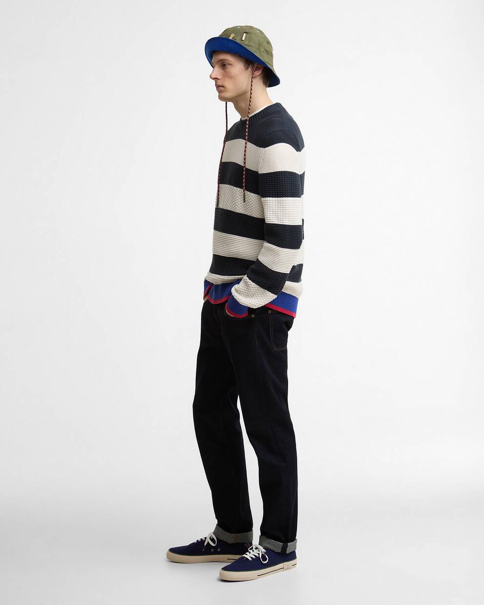 Paul Smith Loves Barbour Southwold Striped Crew Neck Jumper