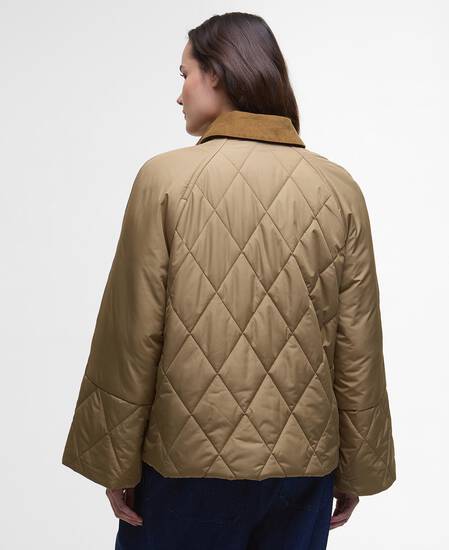 Giacca trapuntata Martha Military Brown/Ancient Tartan