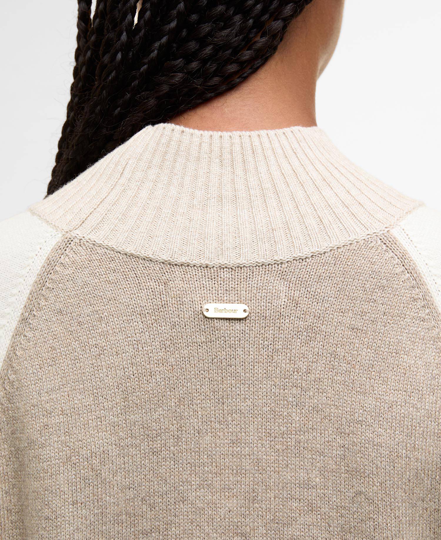 Wren Wool-Blend High-Neck Jumper Oat Multi image number 4