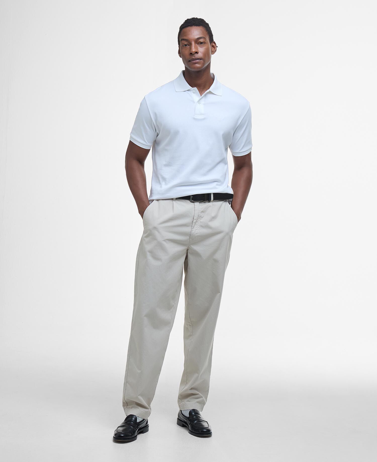 Hylton Short-Sleeved Polo Shirt Classic White