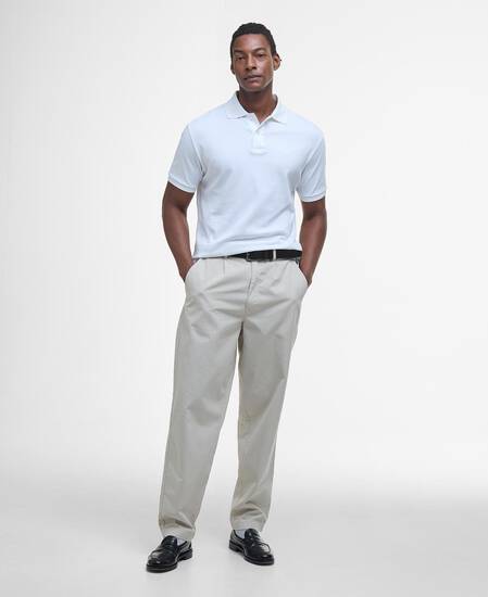 Hylton Short-Sleeved Polo Shirt Classic White