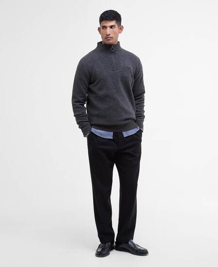 Essential Half-Zip Jumper Charcoal