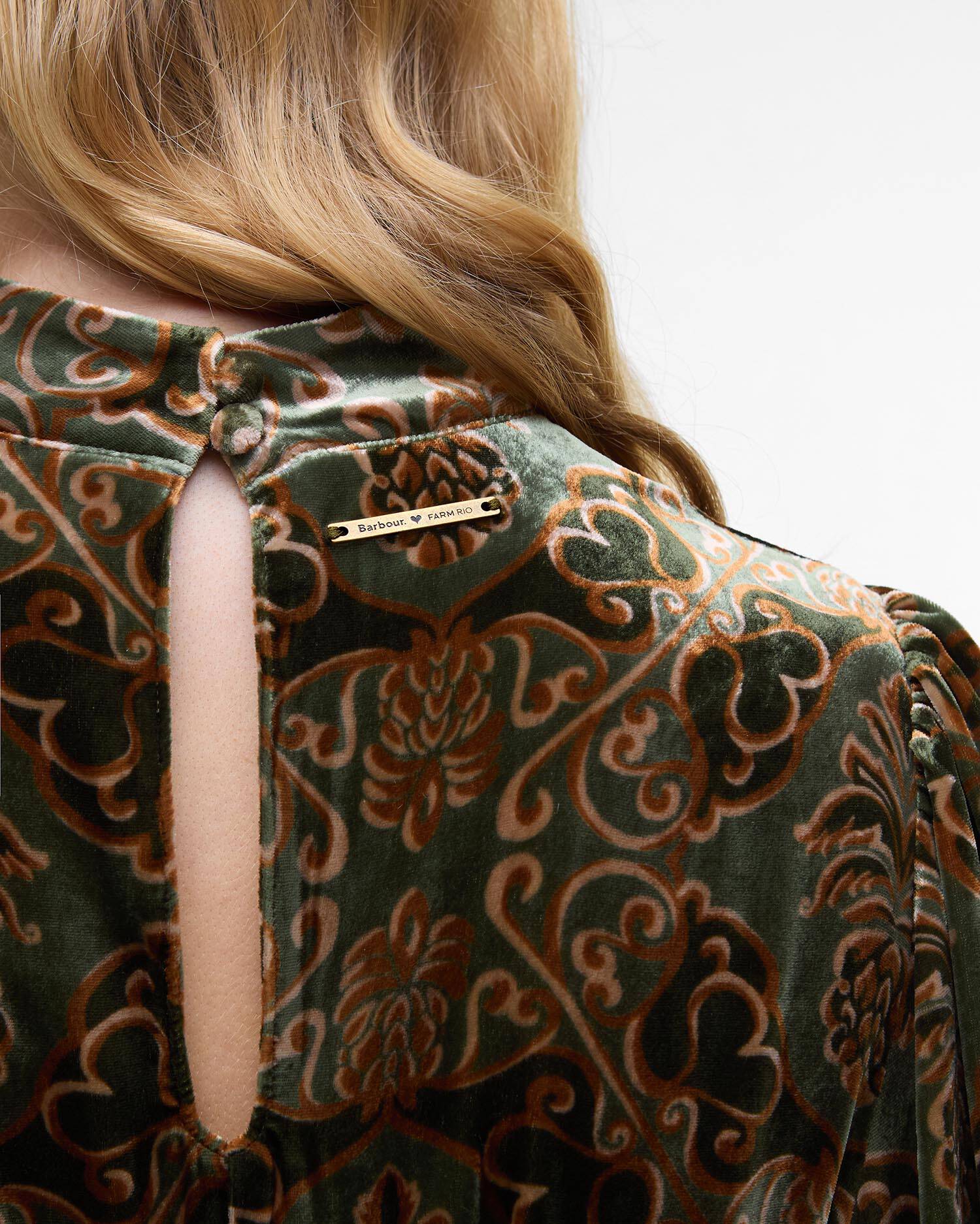 Barbour FARM Rio Ana Clara Mini Dress Pineapple Print image number 4