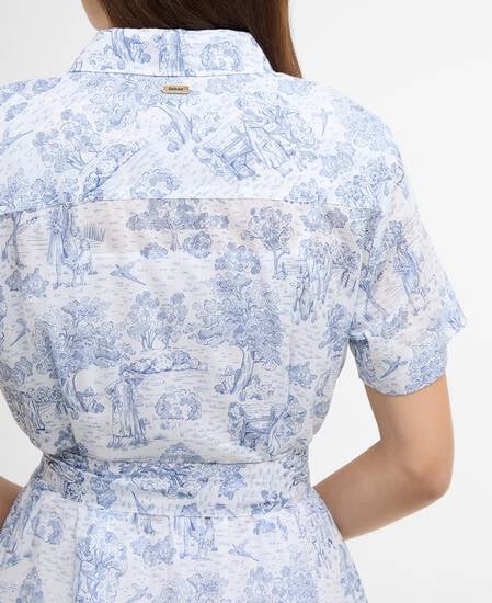 Kleid Wisteria Midi Ink Blue Print