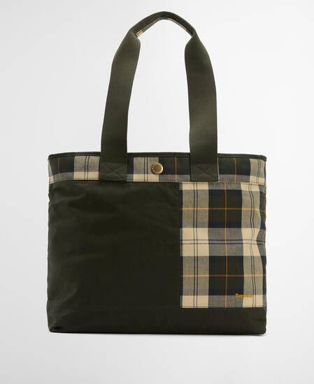 Mya Patchwork Tote Bag Sage/Ancient