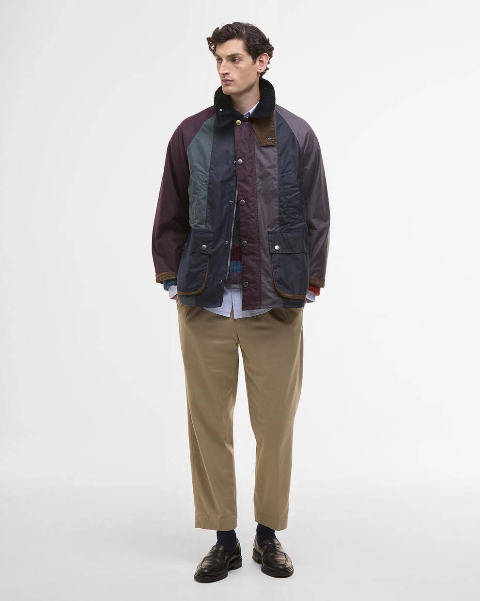Giacca cerata Bedale oversize a righe Paul Smith loves Barbour