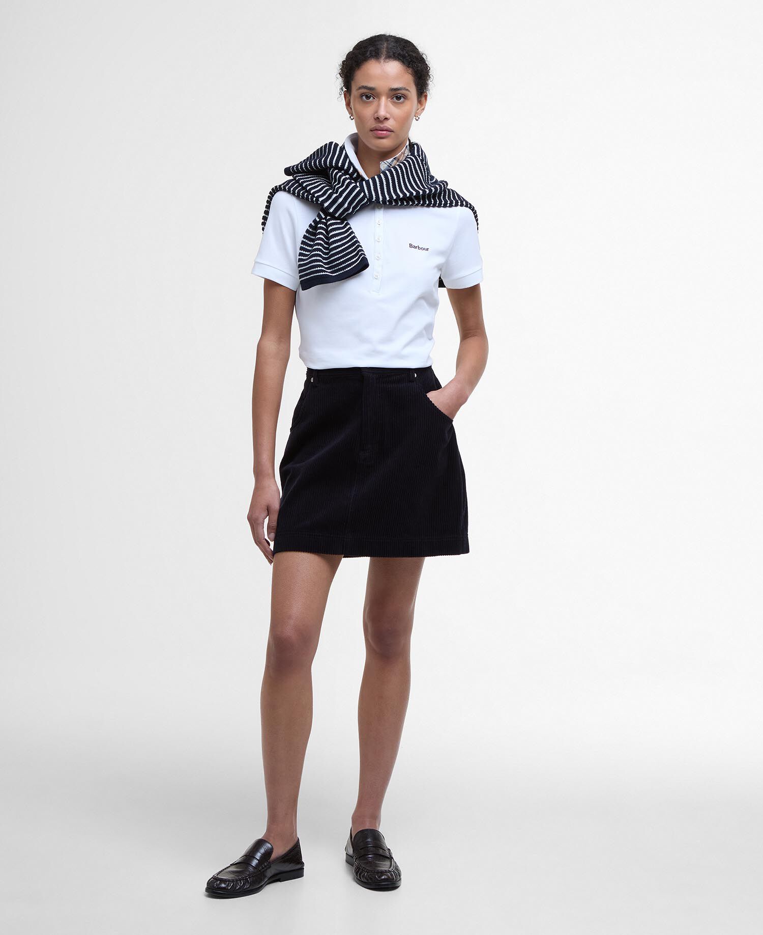 Portsdown Polo Shirt White/Hessian