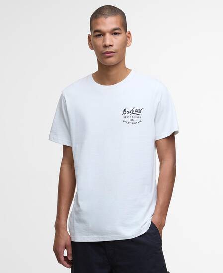 T-shirt con stampa Script Whisper White