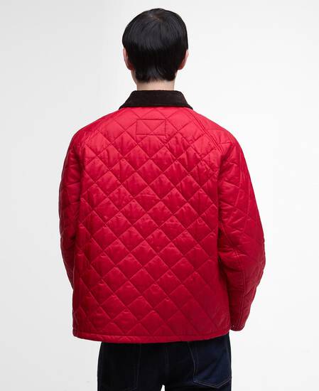 Oversized Transport Quilted Jacket Brick Red Oversized Transport Quilted Jacket Brick Red