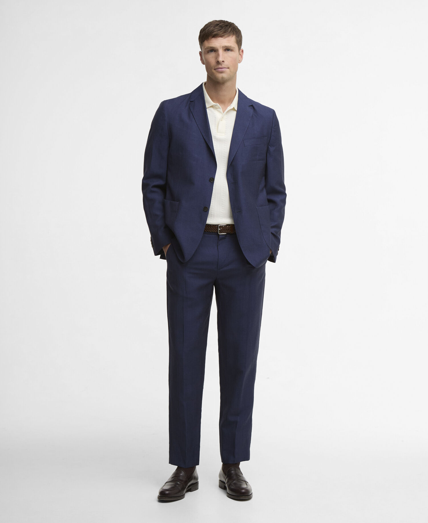 Hose Willowtree aus Leinen-Mix Navy