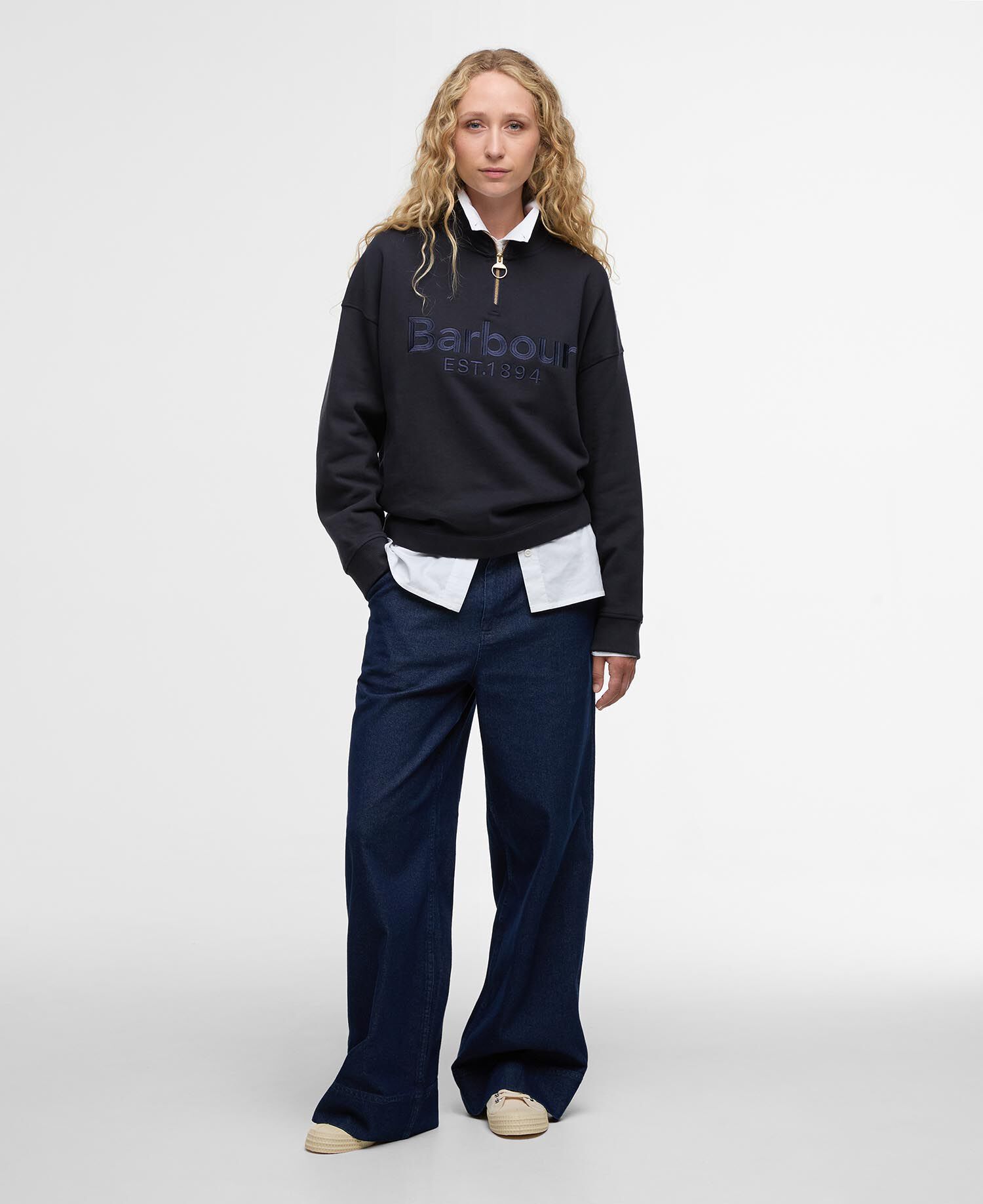 Sara Quarter-Zip Sweatshirt Dark Navy