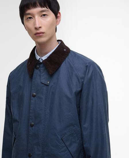 Transport Waxed Jacket Washed Cobalt