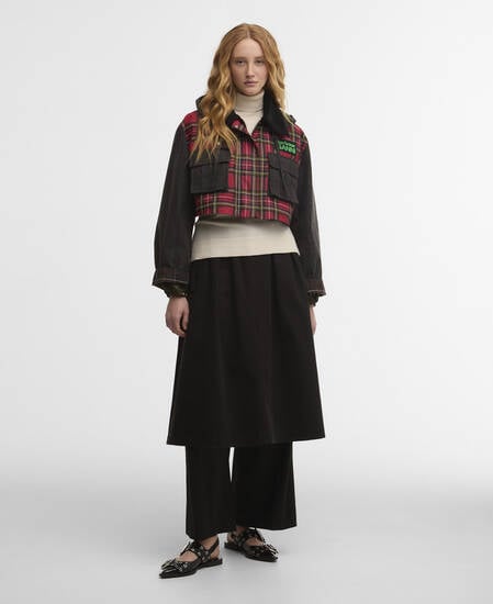 Barbour x GANNI Tartan Peplum Waxed Jacket Classic/Royal Stewart/Charcoal/Classic Tartan