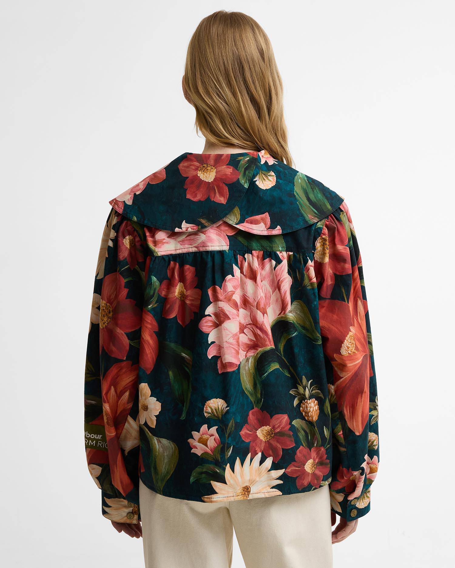 Barbour FARM Rio Wild Flower Casual Jacket Navy Wildflower/Flower Navy image number 2