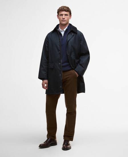 Country Waxed Mac Navy