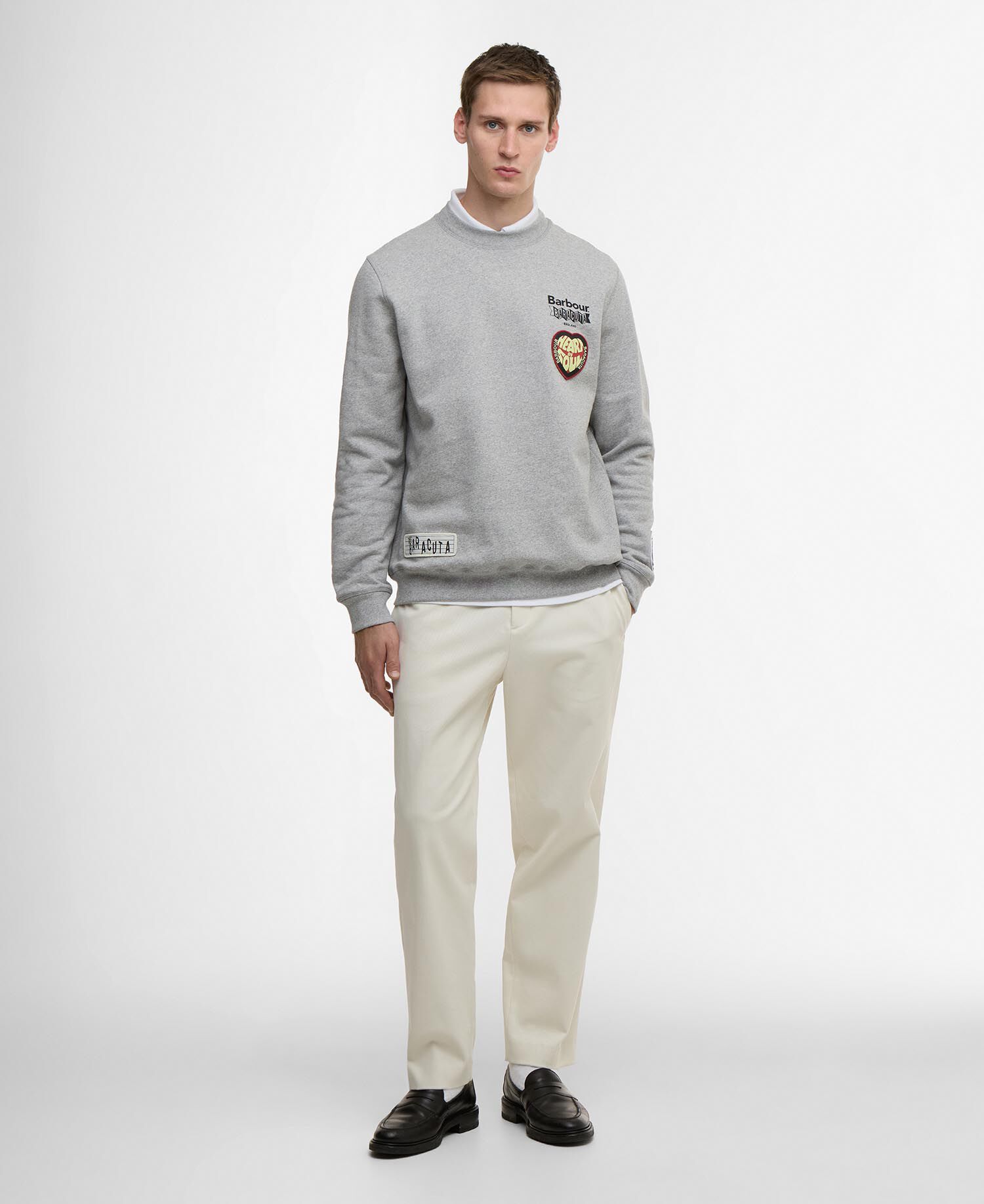 Barbour x Baracuta Northern Sweatshirt Grey Marl