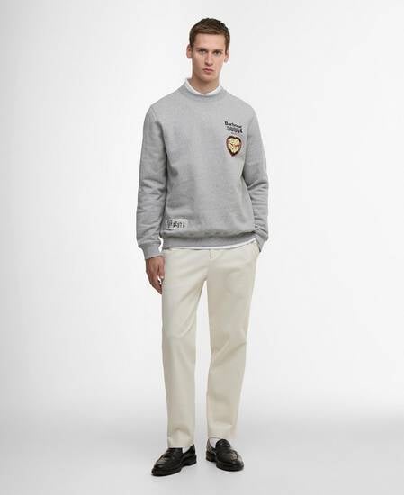 Barbour x Baracuta Northern Sweatshirt Grey Marl