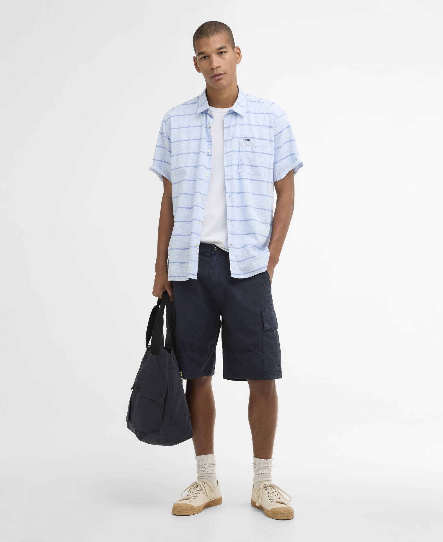 Kurzarmhemd Faverdale Striped Blue image number 1