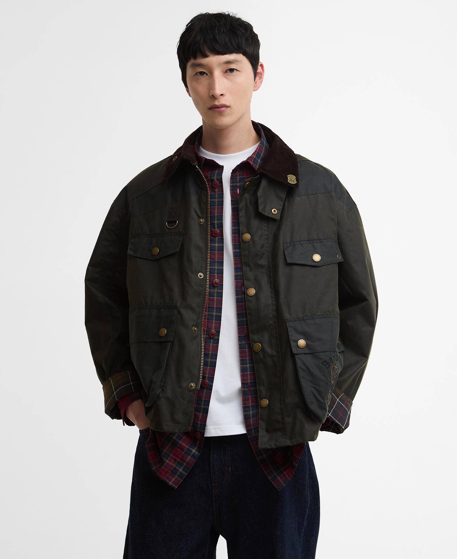 Barbour x Feng Chen Wang Porter Waxed Jacket Archive Olive image number 1