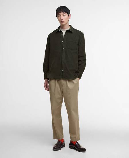 Ramsey Oversized Cord Shirt Forest