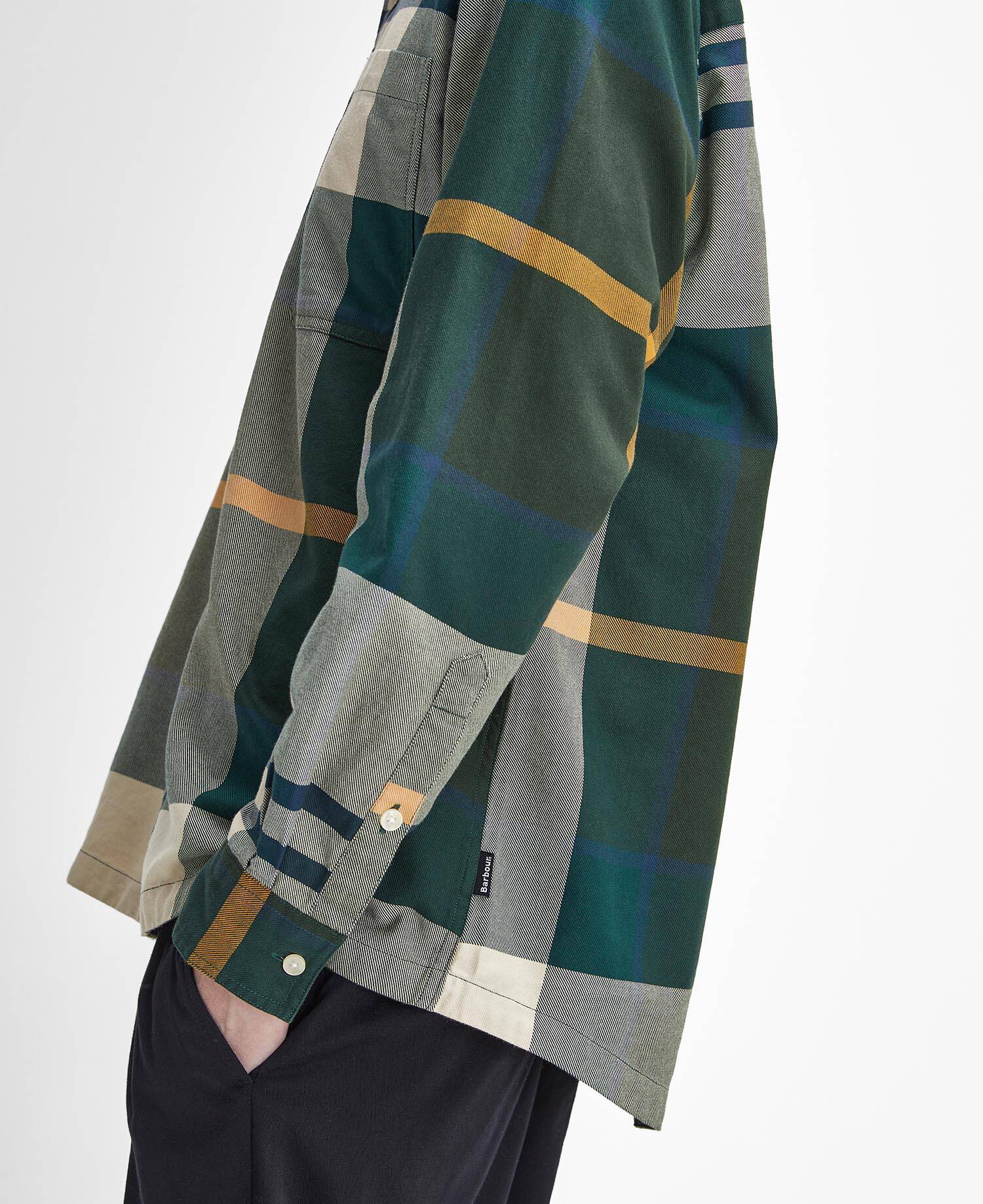 Renford Oversized Long-Sleeved Tartan Shirt image number 4