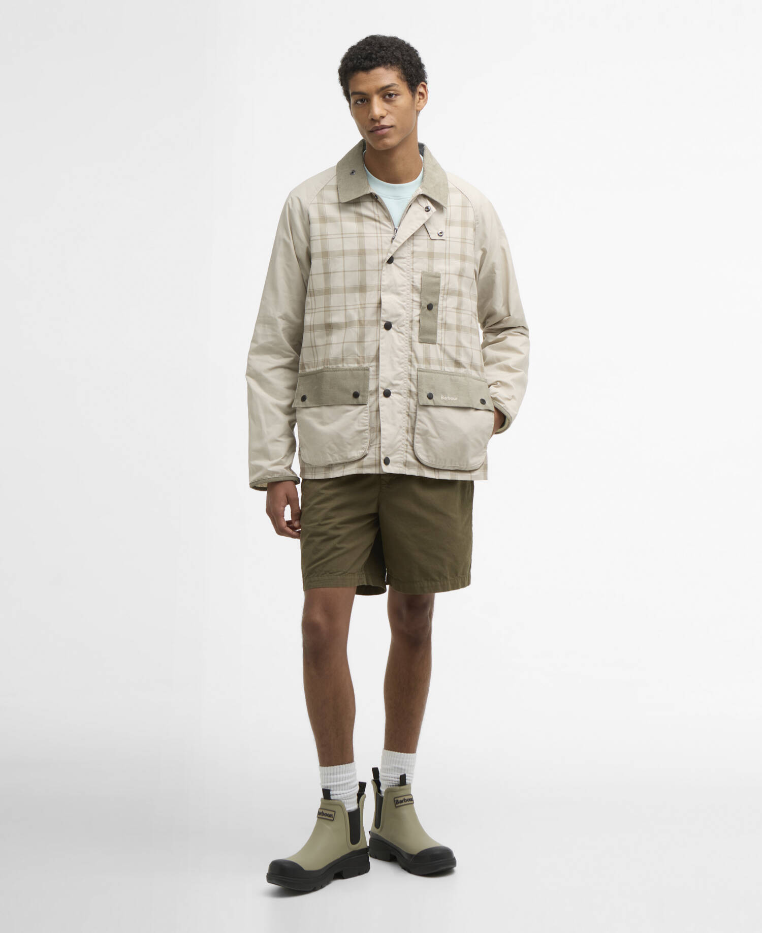 Festival Modified Bedale Casual Jacket Mist Tartan image number 1