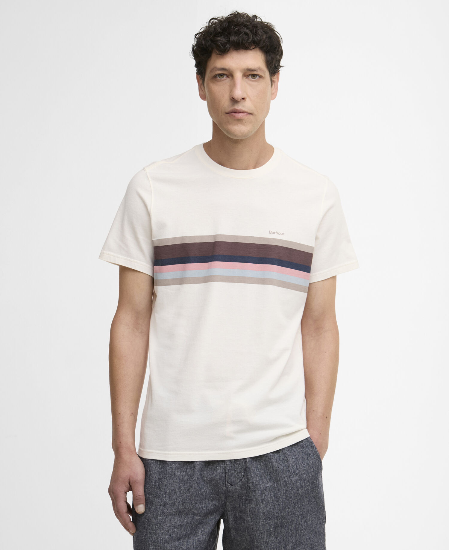 T-Shirt Newsham Striped Whisper White