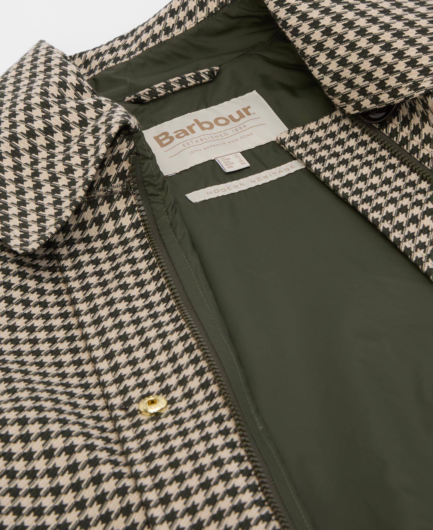 Kennedy Check Showerproof Jacket Sage Houndstooth/Mist image number 5