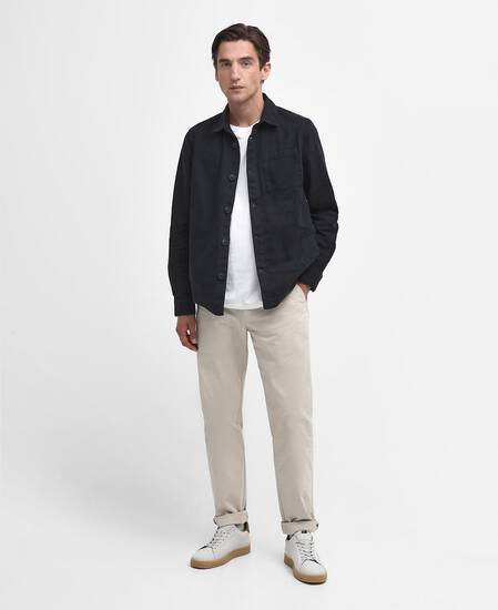 Washed Cotton Overshirt Classic Navy