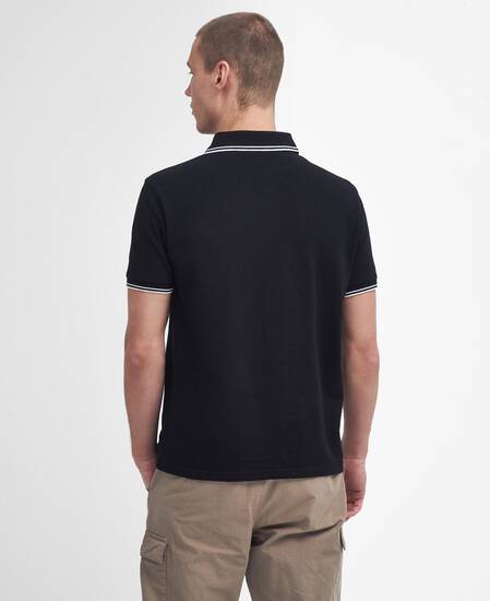 Evan Short-Sleeved Polo Shirt Classic Black