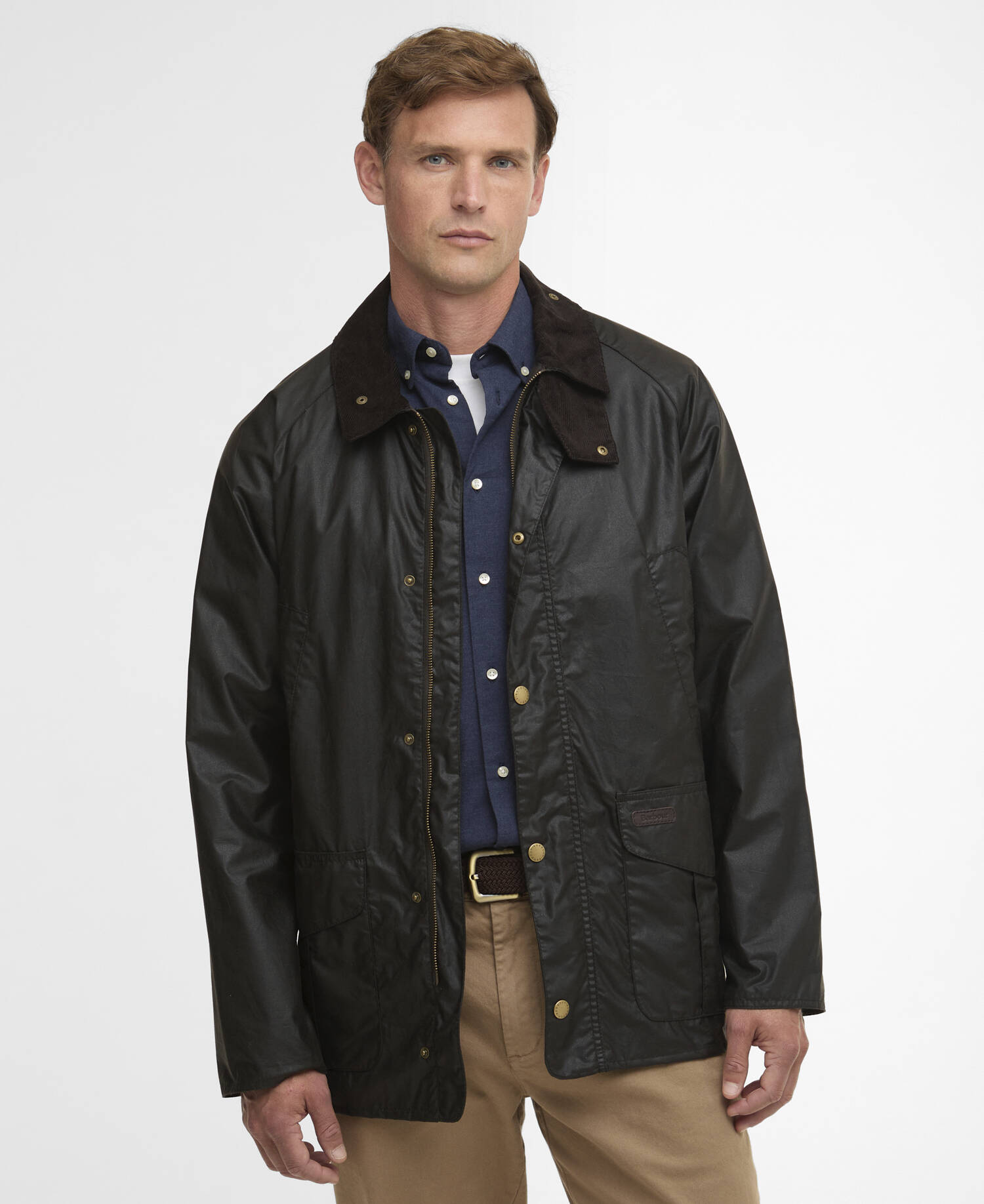 Lightweight Stratford Waxed Jacket Dark Olive image number 0