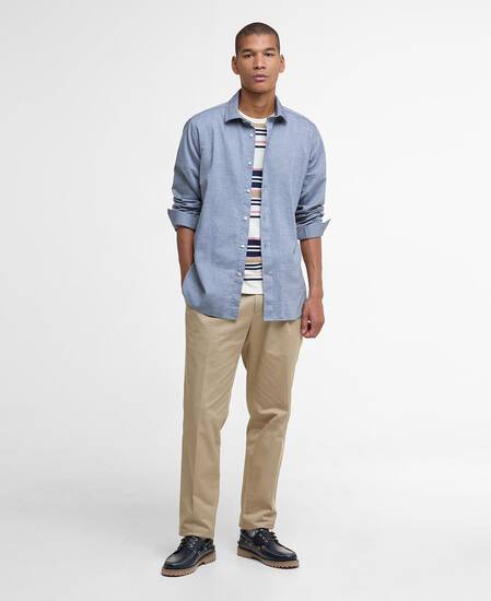 Elmfield Tailored Long-Sleeved Shirt Navy