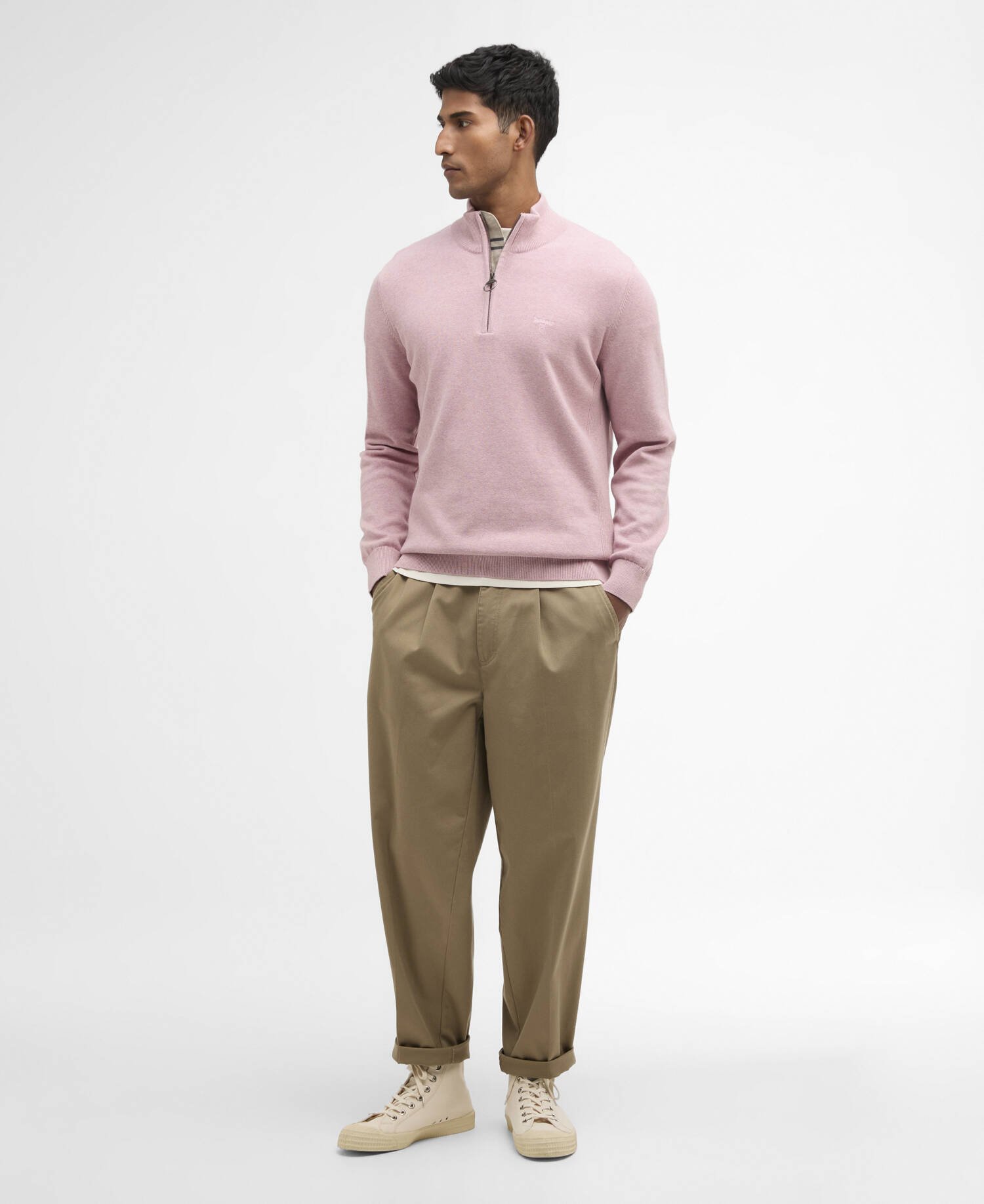 Cotton Quarter-Zip Jumper image number 1