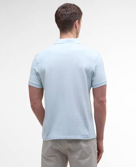 Sports Short-Sleeved Polo Shirt Bleached Blue Sports Short-Sleeved Polo Shirt Bleached Blue