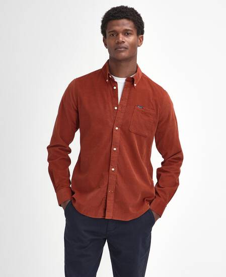 Ramsey Tailored Long-Sleeved Shirt Dark Ginger