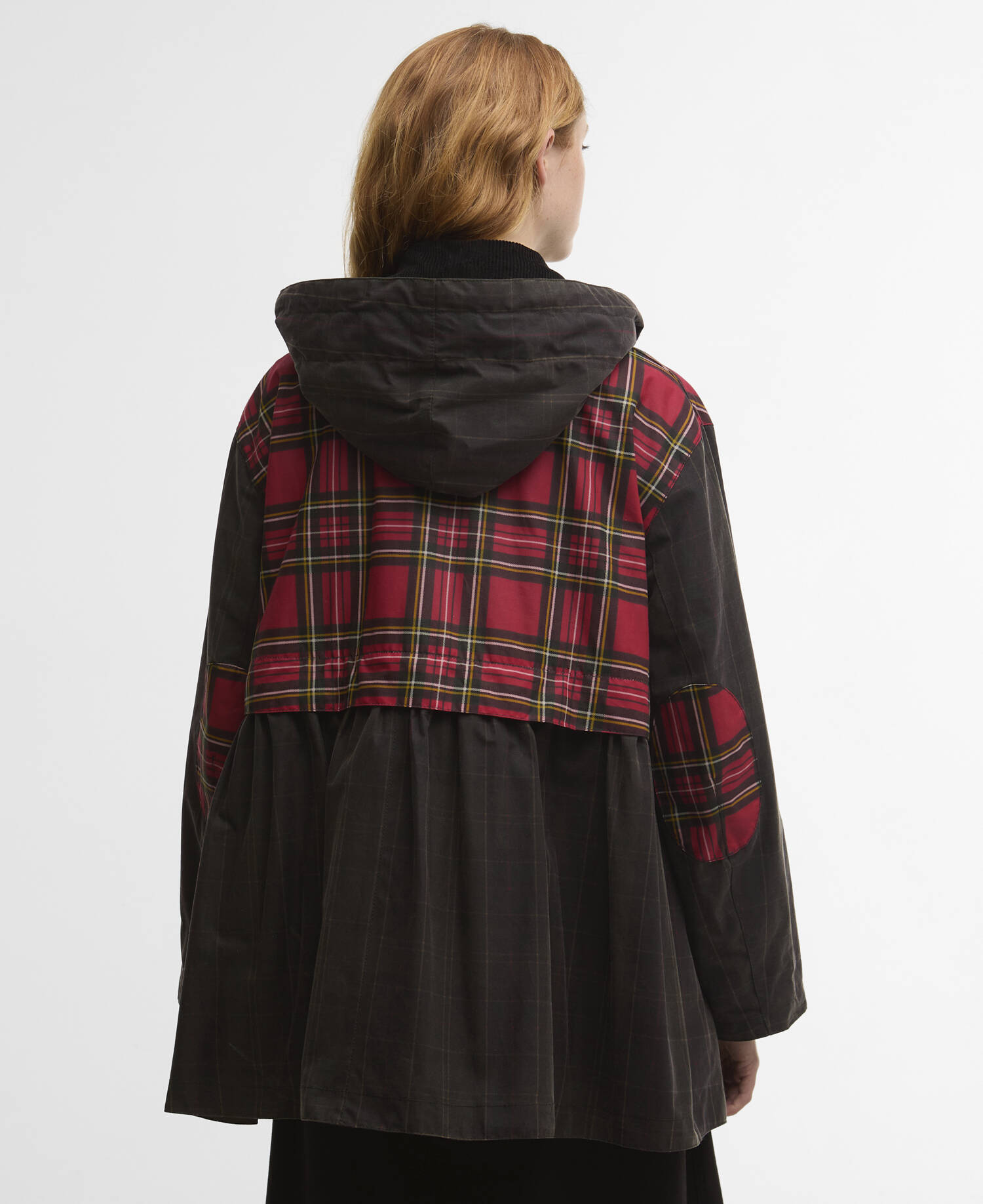 Barbour x GANNI Tartan Peplum Waxed Jacket Classic/Royal Stewart/Charcoal/Classic Tartan image number 2