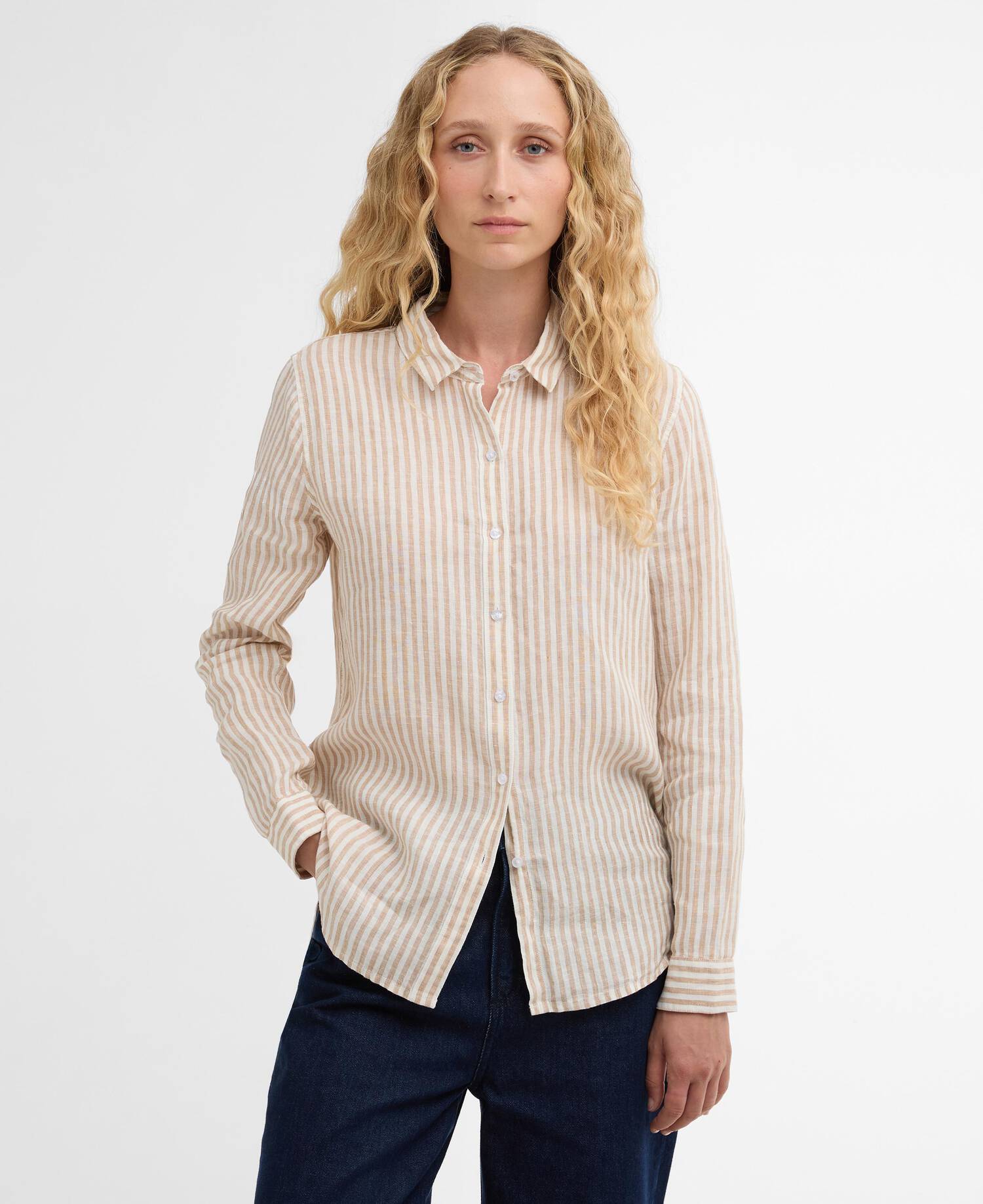 Bluse Marine Long-Sleeved Relaxed Pink Stripe image number 0