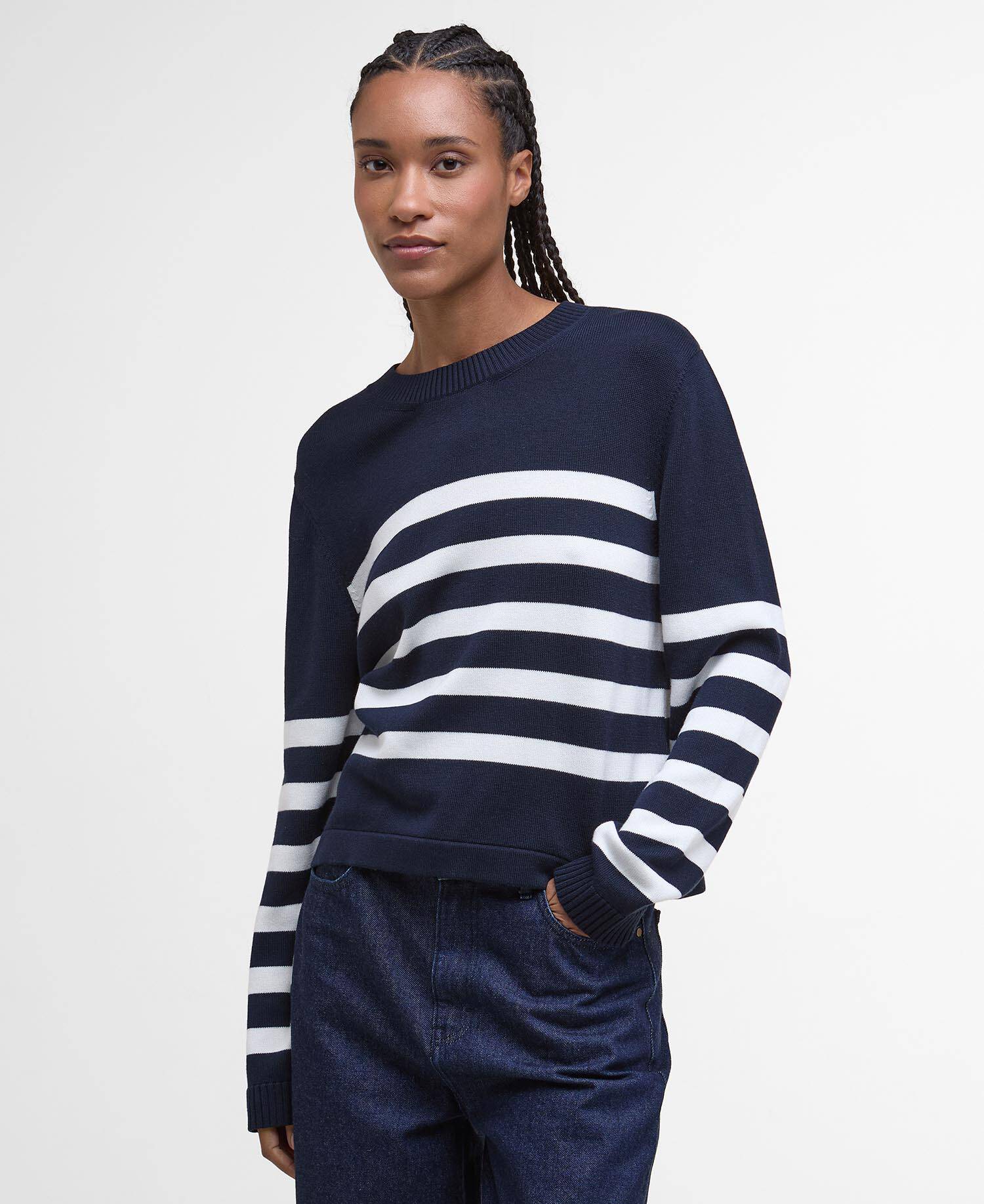 Demi Striped Crew Neck Jumper image number 0