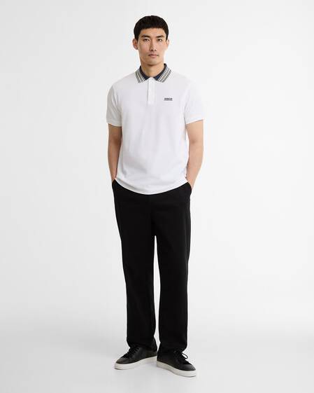 Poloshirt Neville Tipped White