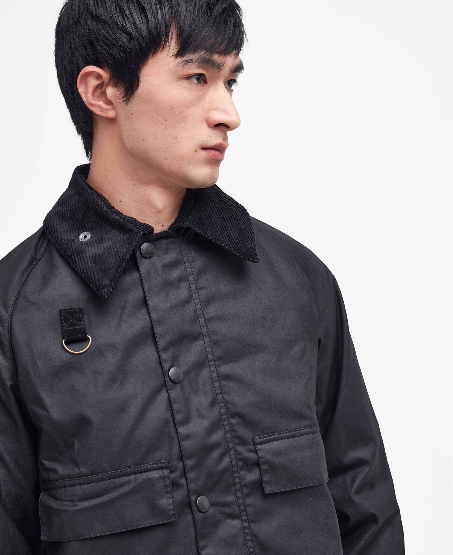 Spey Slim Waxed Jacket Classic Black image number 3