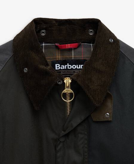 Patchwork Transport Waxed Jacket Sage Multi