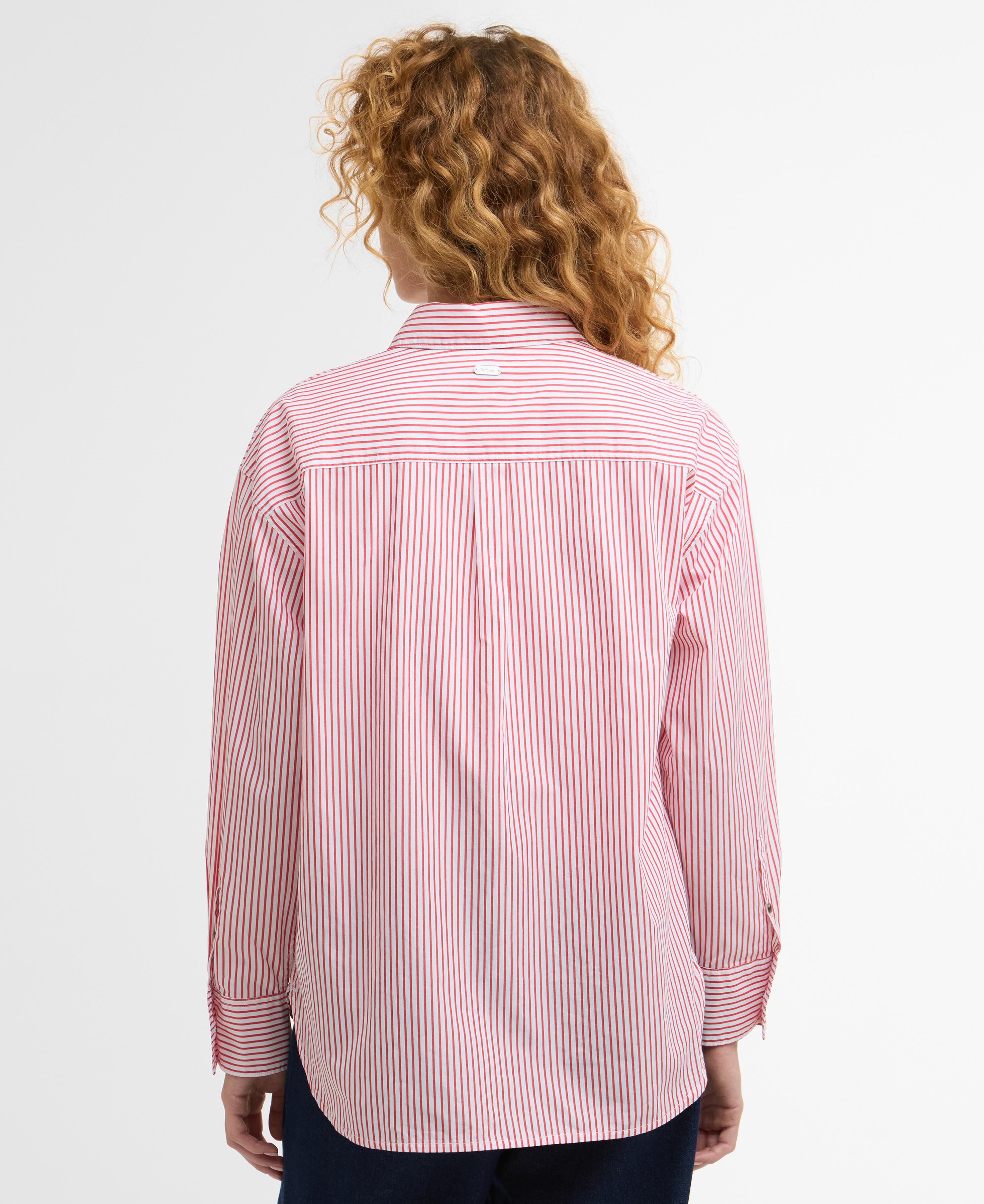 Polly Striped Relaxed Shirt Poppy Red Stripe