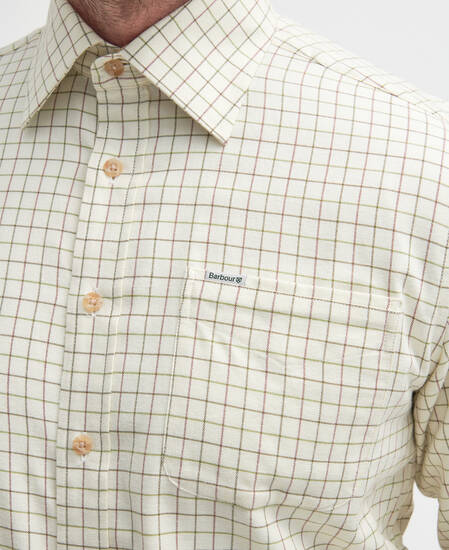 Field Regular Long-Sleeved Shirt Green-Brown