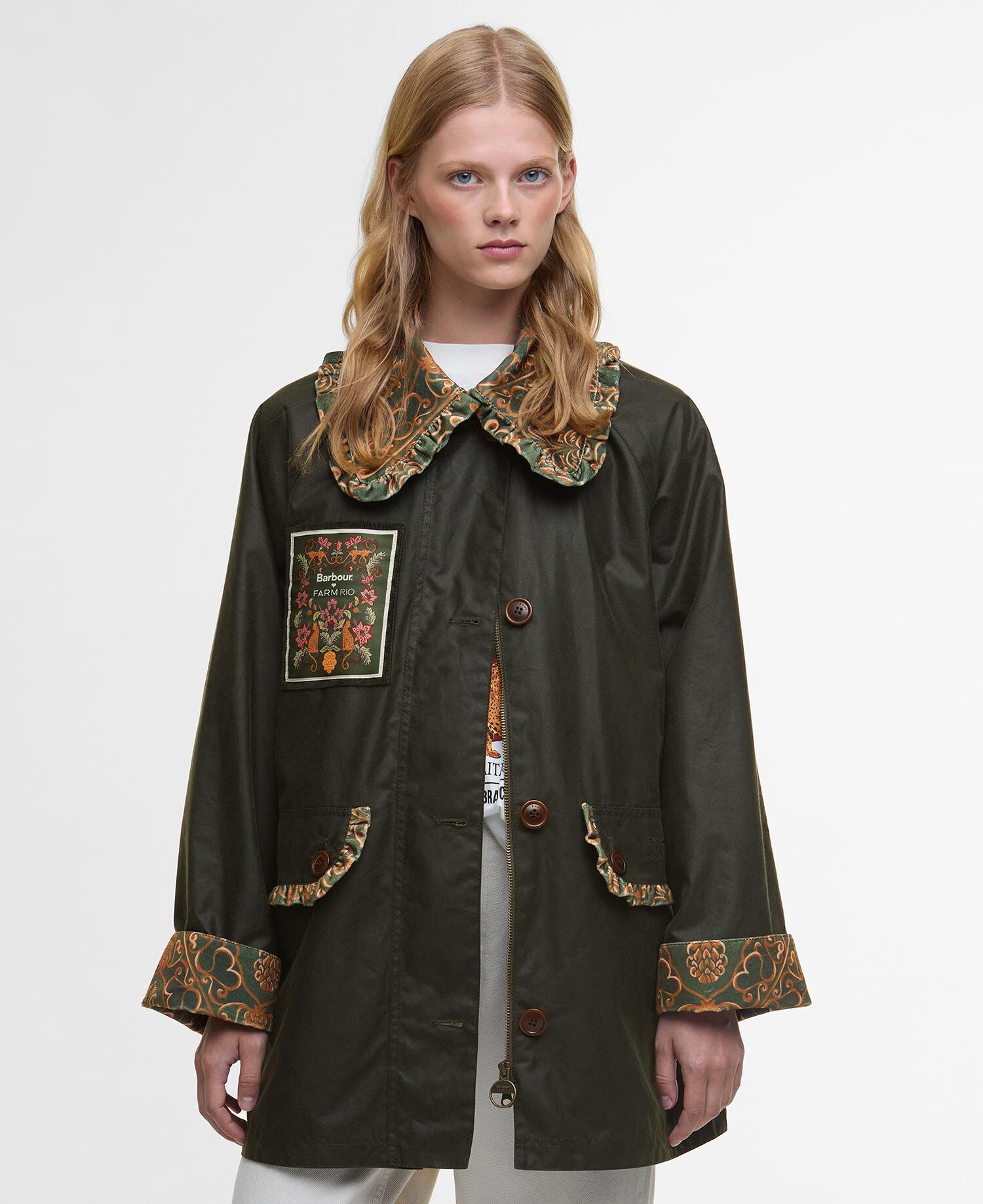 Buy Barbour FARM Rio Maria-Clara Waxed Jacket for USD 800.00