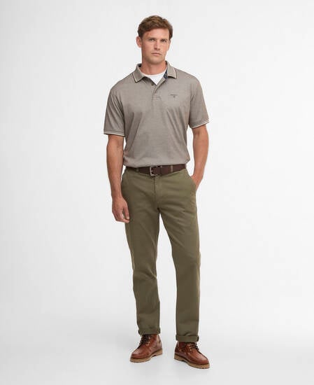 Poloshirt Heydon Short-Sleeved Dark Sand